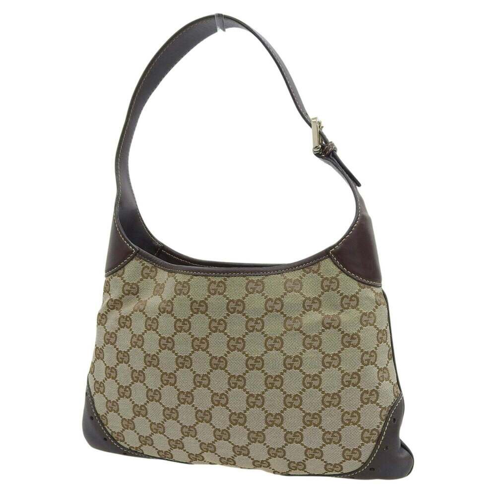 GUCCI Brown Canvas Shoulder Bag - Picture 2 of 10